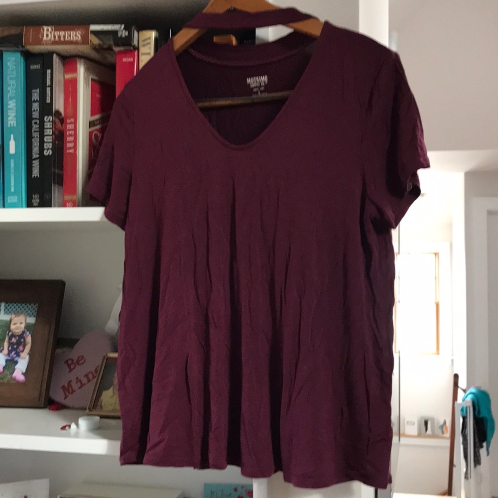 Mock choker T shirt
